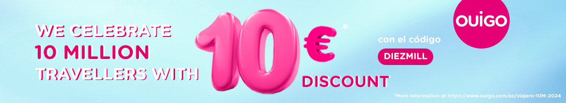 Celebrating 10 Million Travellers with €10 discount