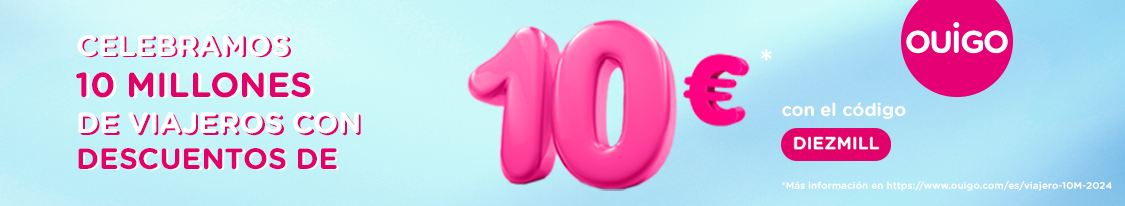 Celebramos 10 Millones de viajeros con descuento de 10€