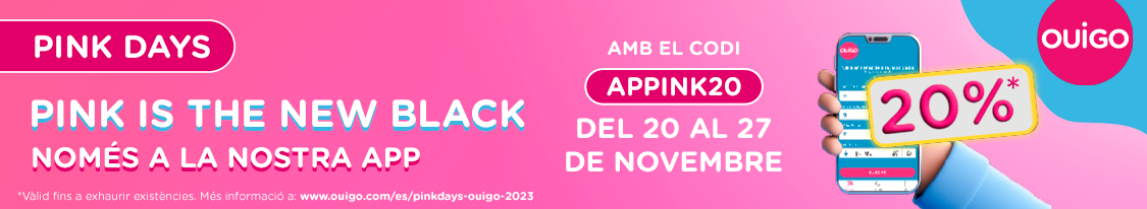 Pink is the new black només a la nostra app amb el codi APPINK20 del 20 al 27 de Novembre