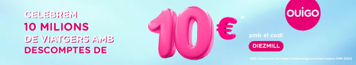 Celebrem 10 Milions de viatgers amb descompte de 10€