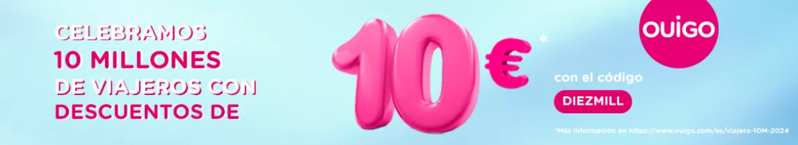 Celebramos 10 Millones de viajeros con descuento de 10€