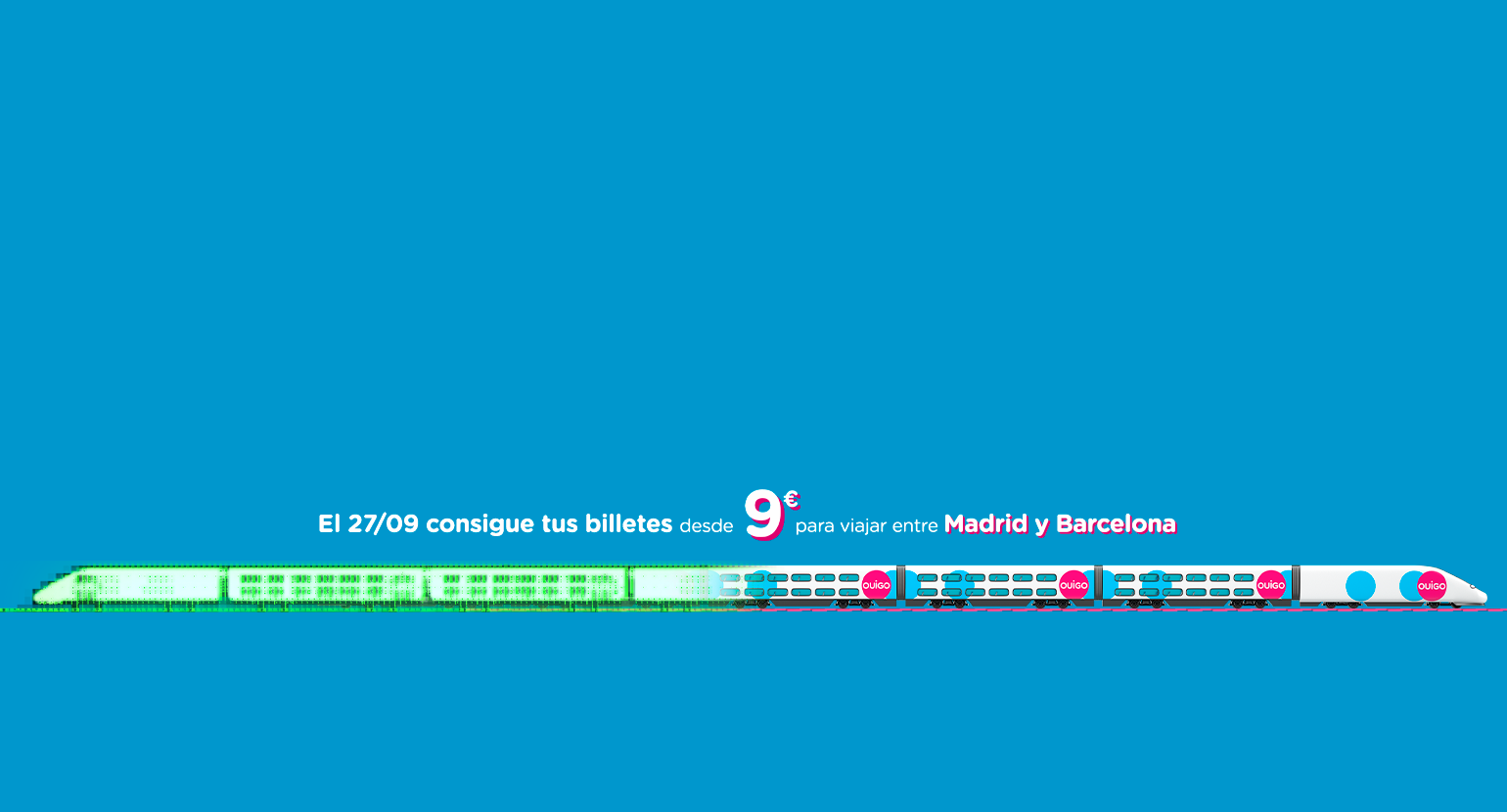 El 27/09 consigue tus billetes desde 9 euros para viajar entre Madrid y Barcelona