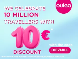 Celebrating 10 Million Travellers with €10 discount
