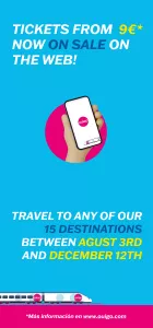 THE DAY IS HERE! 🎉 Tickets from €9* for travel from August 3rd to December 12th